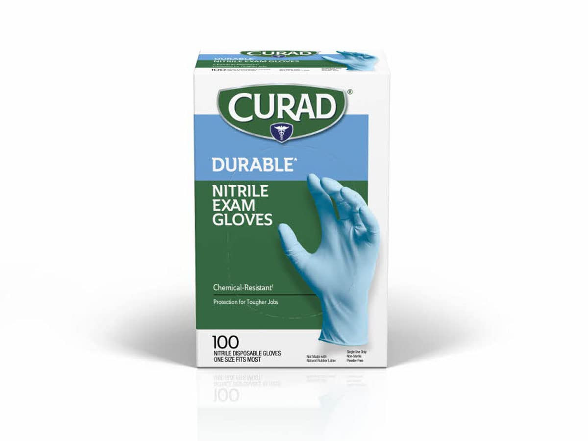Nitrile Exam Gloves, Durable, Powder Free, Chemical Resistant, One Size Fits …