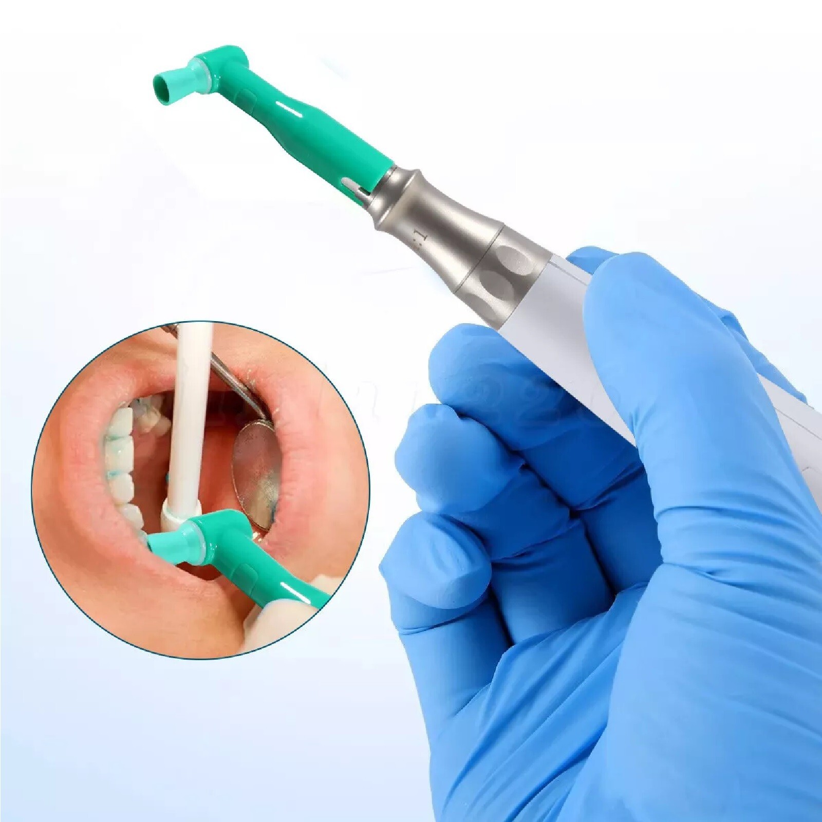 100 pcs Dental Disposable Prophy Angles soft 105° angle -Latex Free green USA