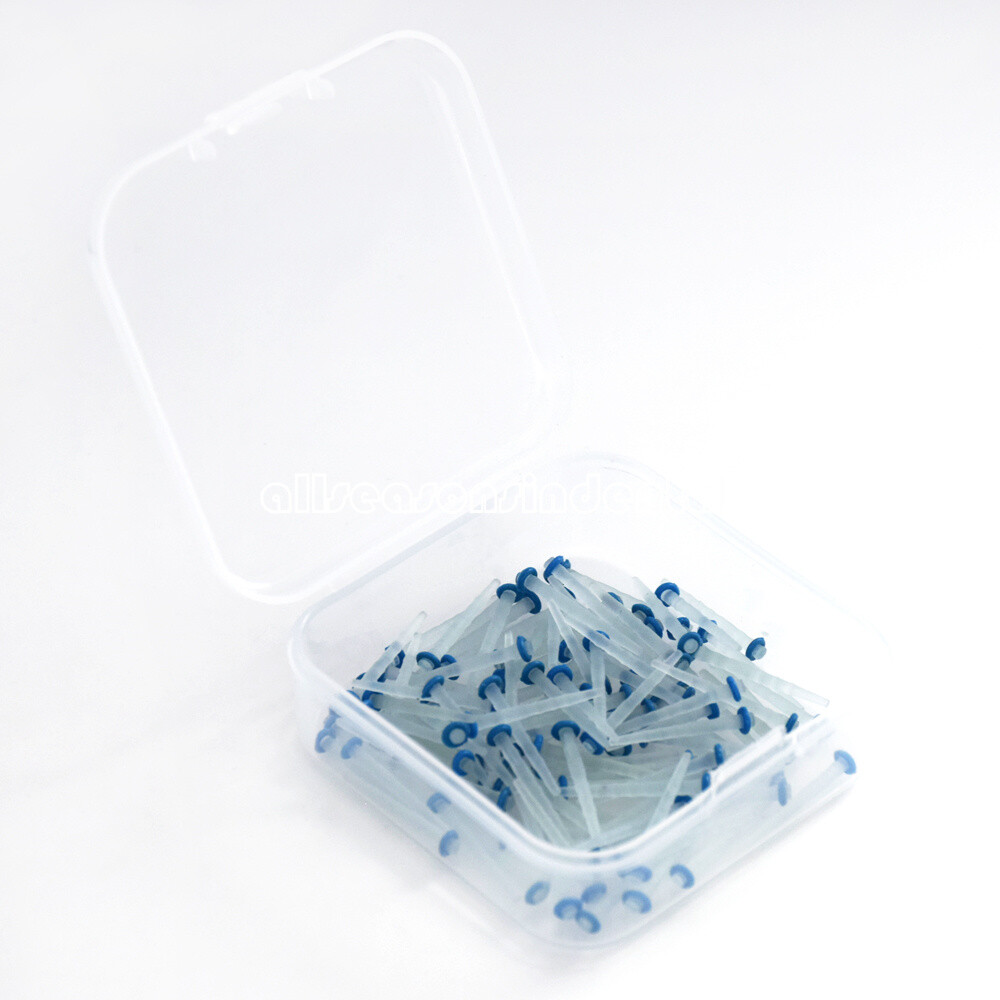 100 Pcs Dental Endo Quartz Fiber Post Straight/Screw Restorative Posts 1.0-1.8mm