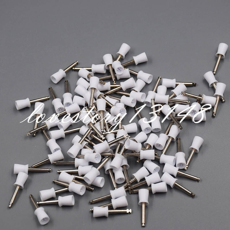 500 Pcs Dental Polishing Polish Prophy Cup Brush 4 Webbed White Latch Type