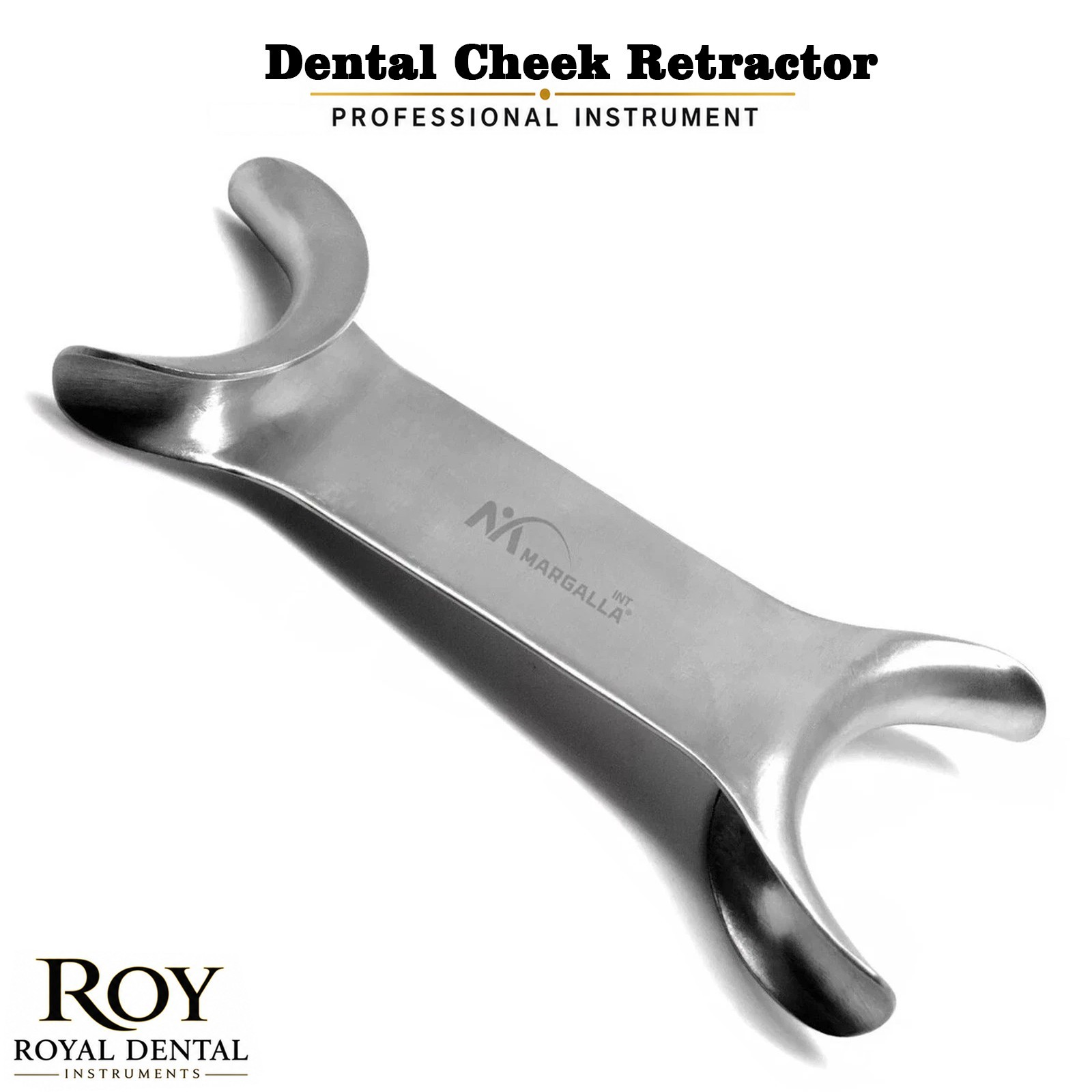 Dental Stainless Steel Mouth Opener Metal Cheek Lip Retractor Double-Head Tool