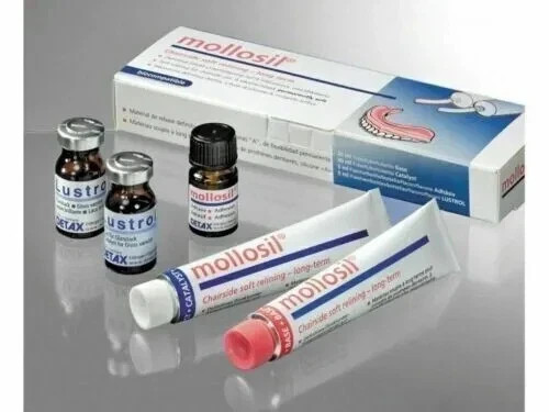 MOLLOSIL Long Term A Silicone based Denture Reline Material CHAIRSIDE USE F.S,,