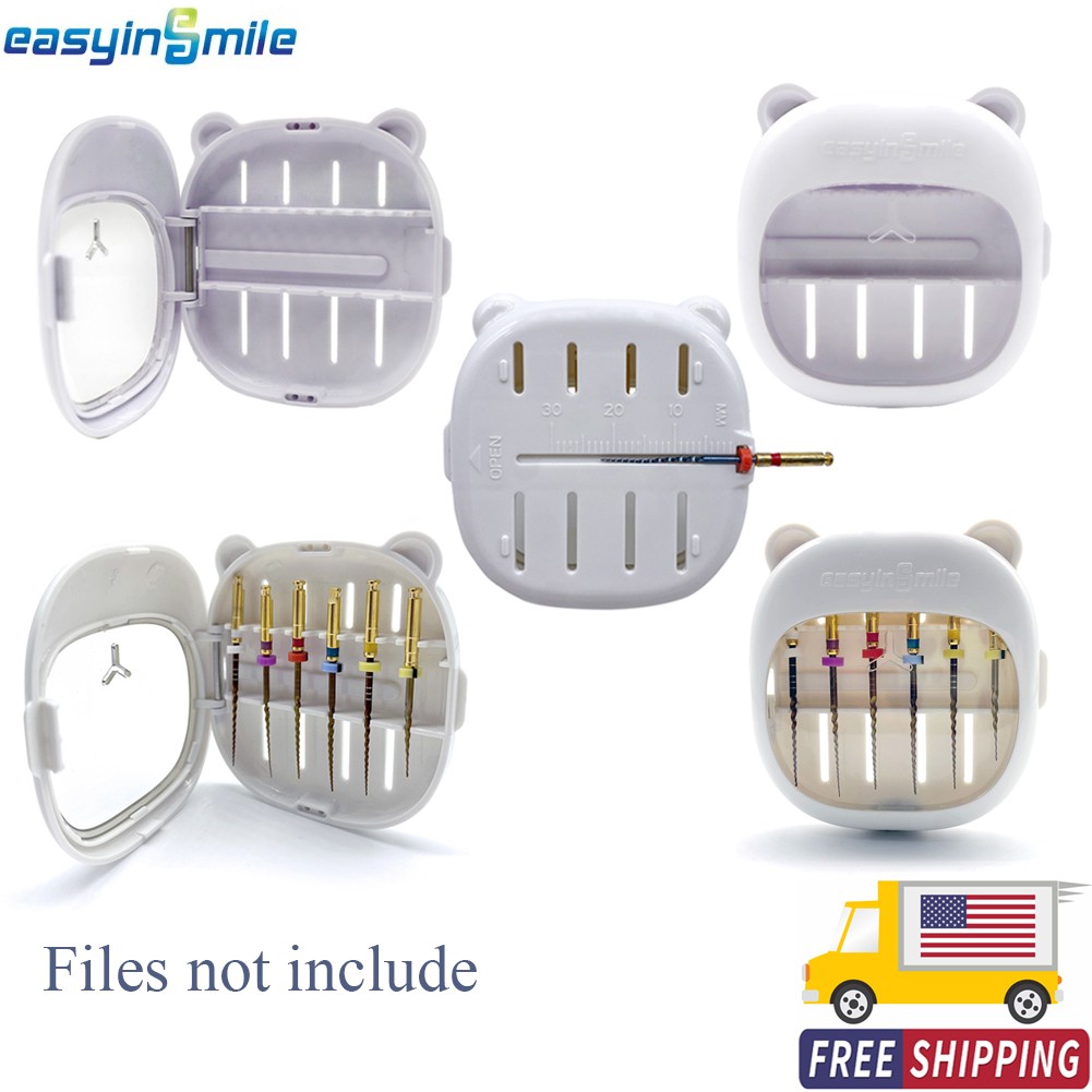 5× Dental Disinfection Box Endodontic File Organizer Case with Endo File Measure