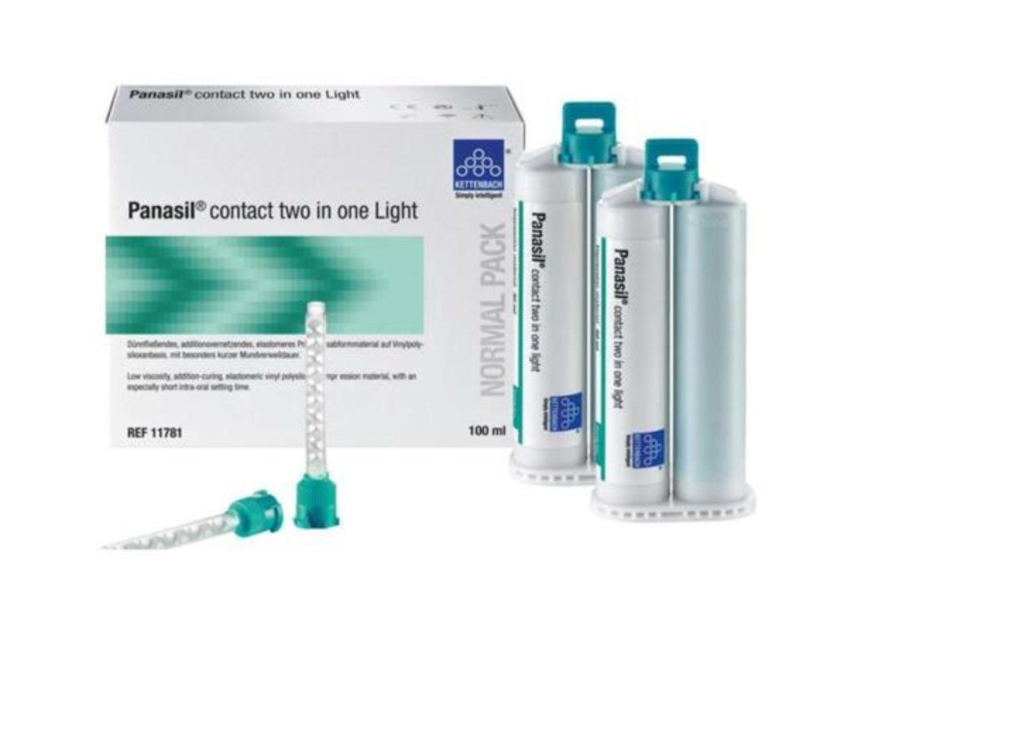 1-Pack Kettenbach Panasil Contact Two In One Light 50mL Cartridges 11781