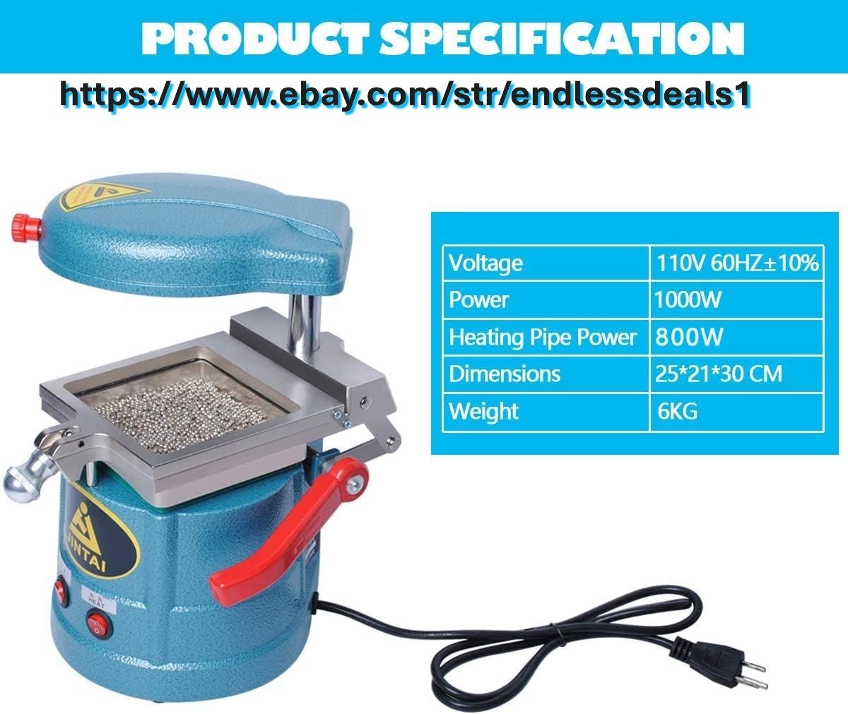 Dental Vacuum Forming Molding Machine Thermoforming Former/Hard Plastic Sheets