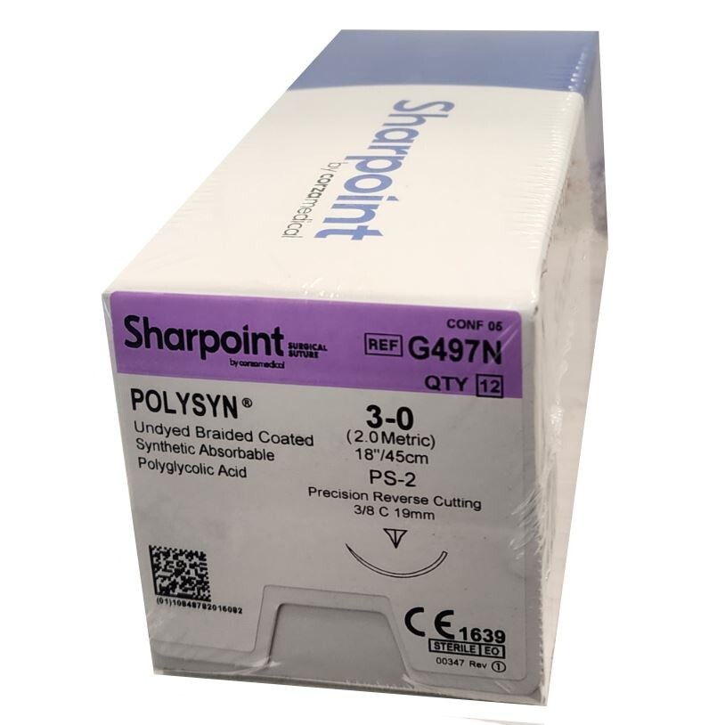 *12-Pieces* Sharpoint Polysyn Undyed Braided 18″ PS-2 Reverse Cutting G497N