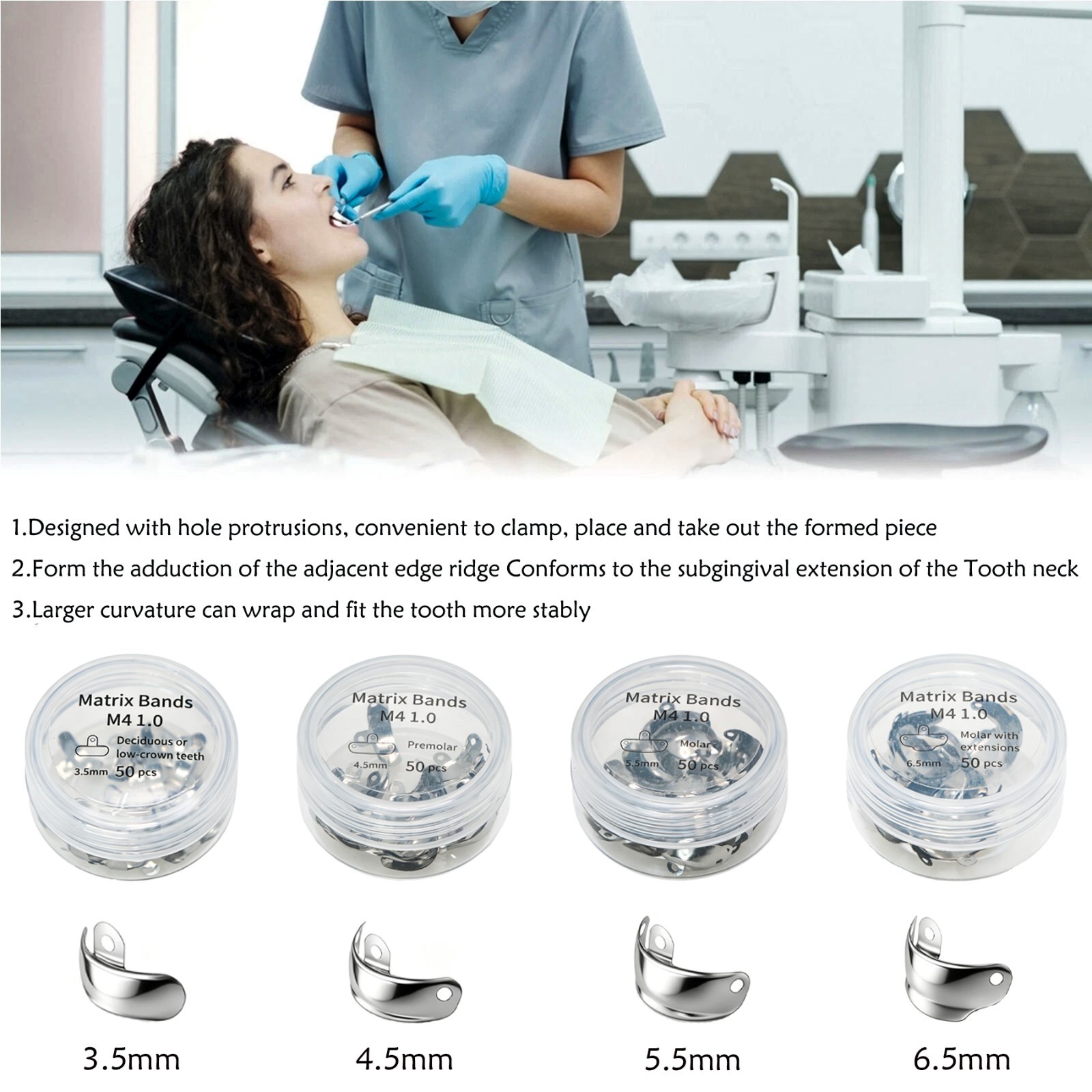 Dental Matrix Ring &Sectional Matrice Bands For Palodent V3 Garrison Dental Tool