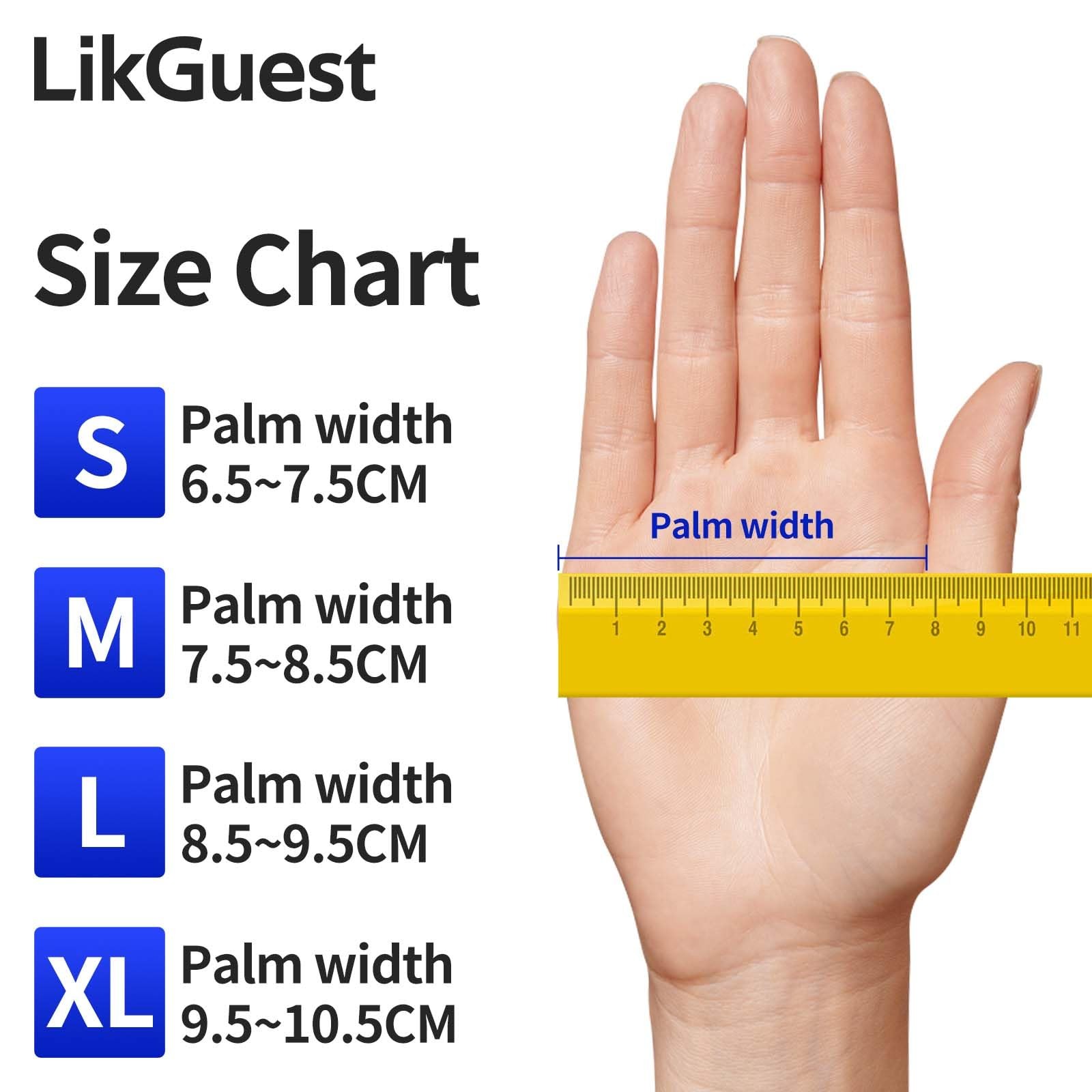 LikGuest Black Nitrile Disposable Gloves, Latex-Free, Powder-Free, 4 Mil, Che…