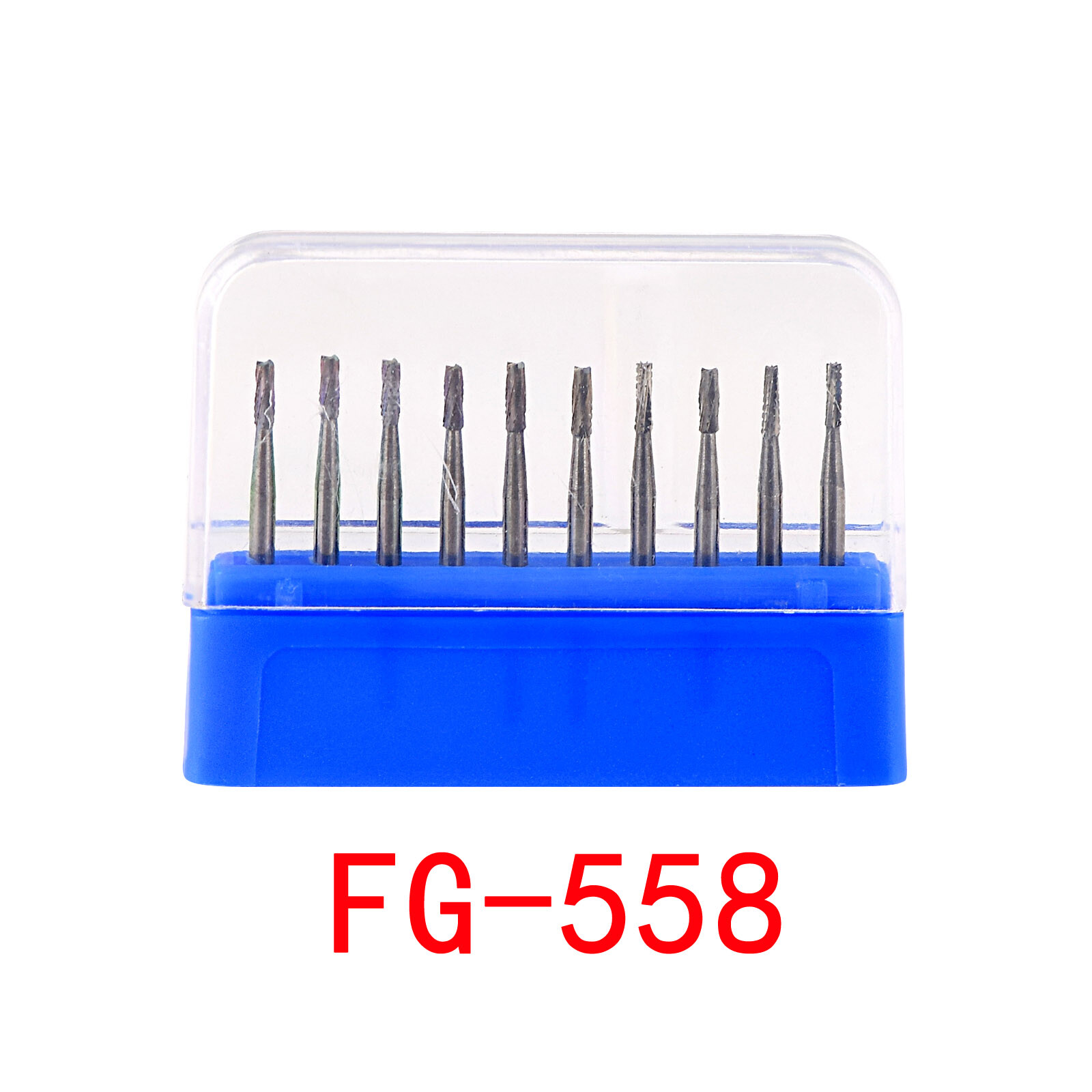 10pcs Dental Carbide Steel Diamond Burs Drill Bur for High Speed Handpiece