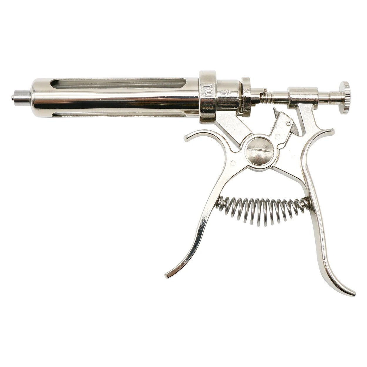 Veterinary Continuous Injection Syringe Revolver Stainless Steel Vaccination Gun