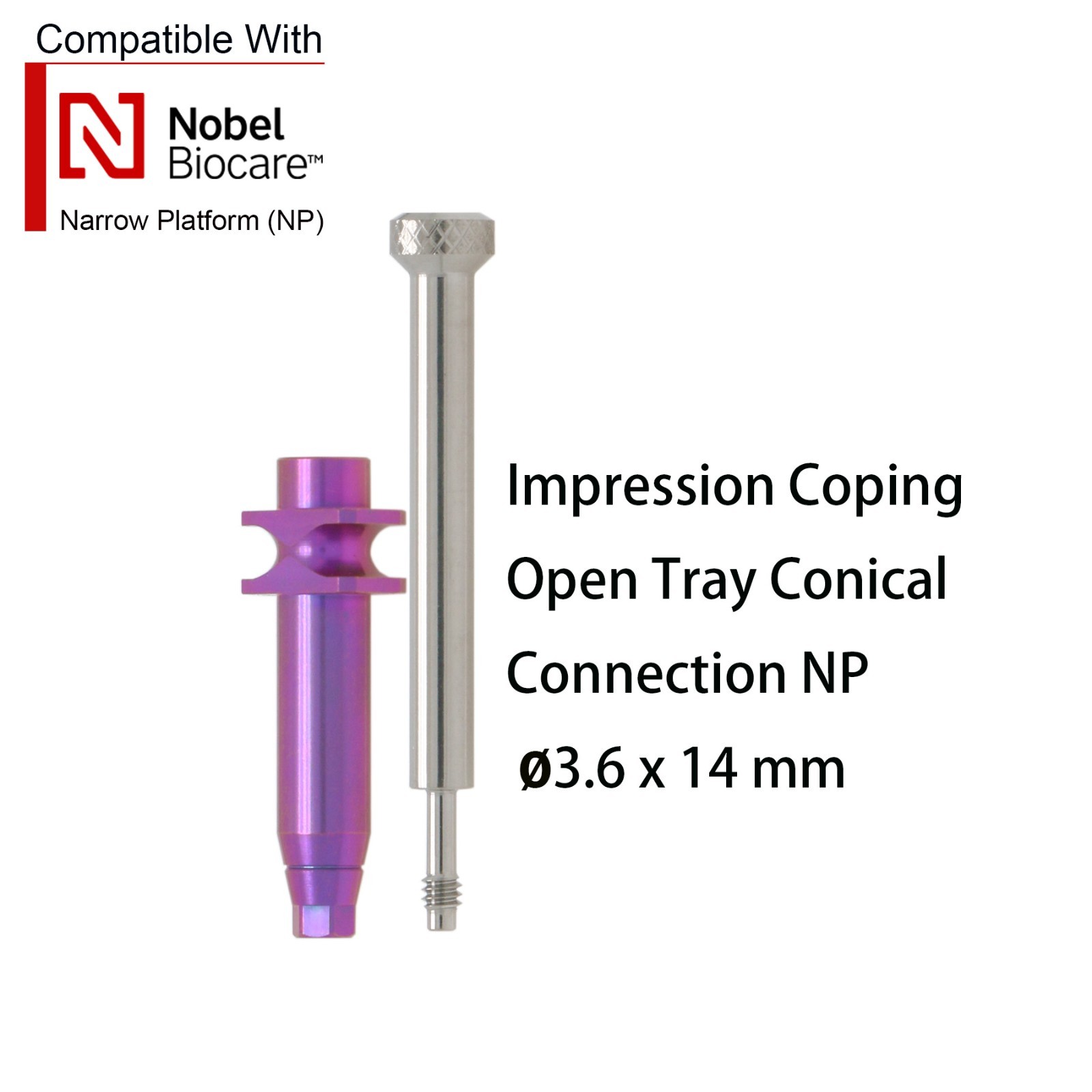 US Dental Impression Transfer Scan Body Coping Open Closed Tray NP RP fit Nobel
