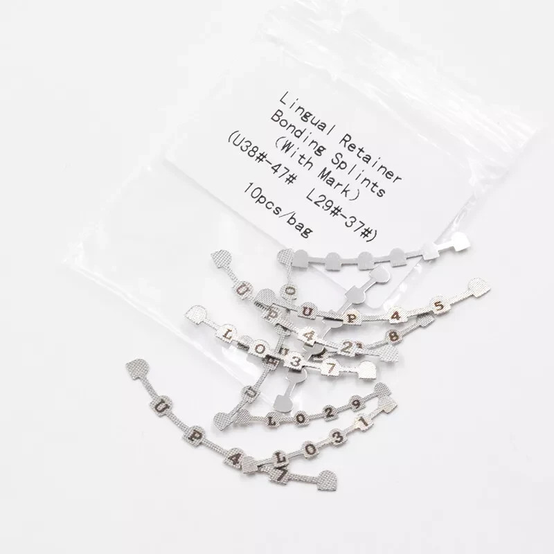 2Pcs/Pack Orthodontic Dental Universal Lingual Retainer Bonding Splits Mesh Base