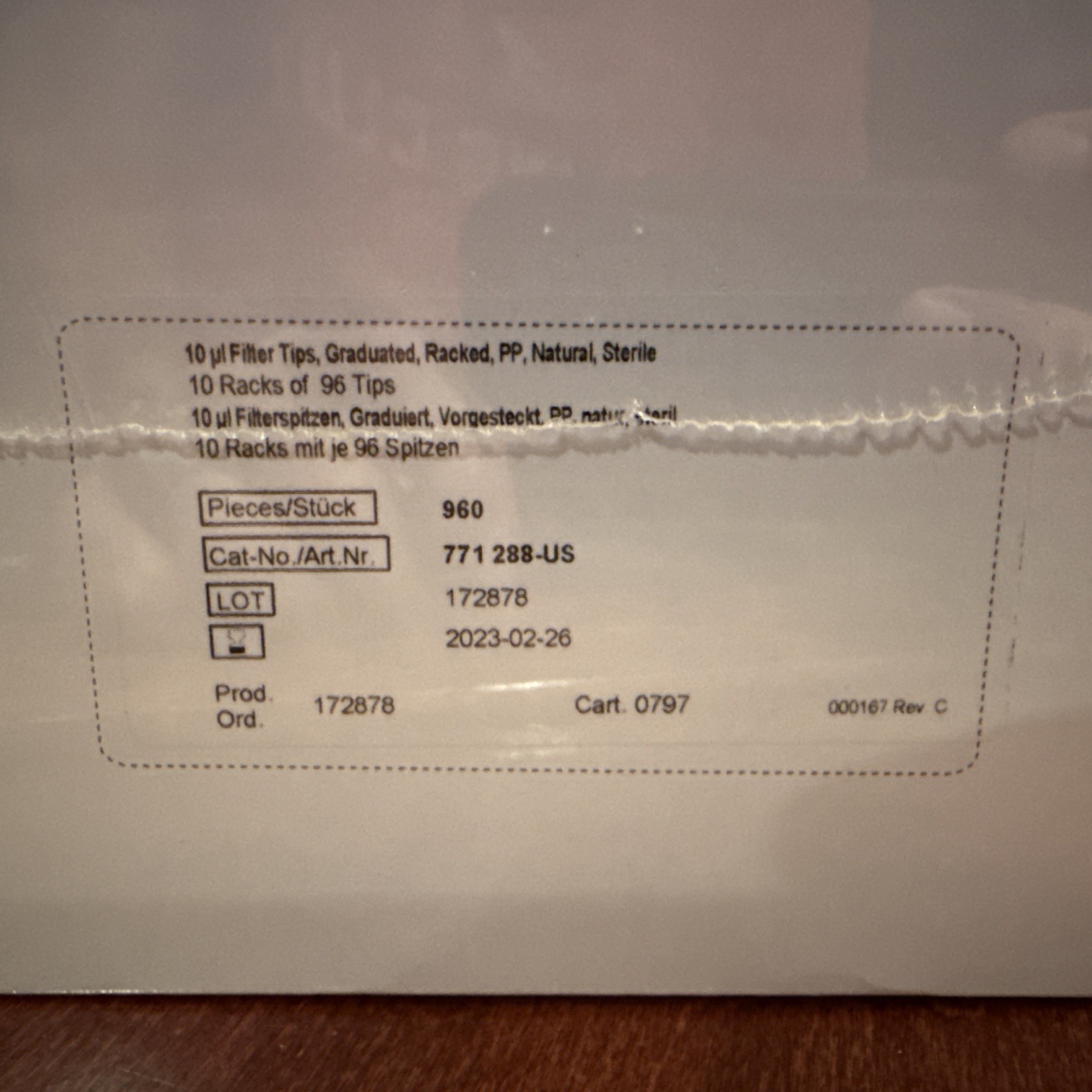 GBO Sapphire 10uL filter tips, 960 tips, 10 racks of 96/CS
