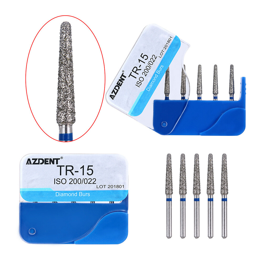 20 Types AZDENT Dental Diamond Burs Kit for High Speed Handpiece Medium FG 1.6MM