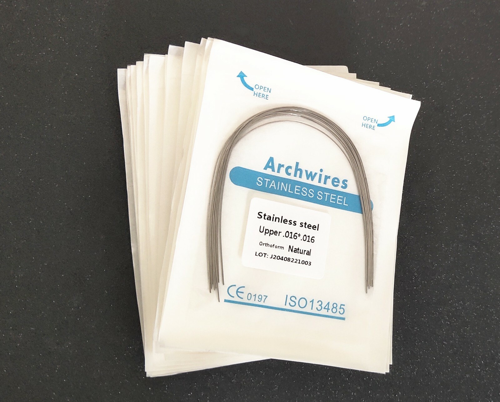Dental Orthodontic Wire Rectangular Stainless Steel Arch Wire Bows Ovoid Form