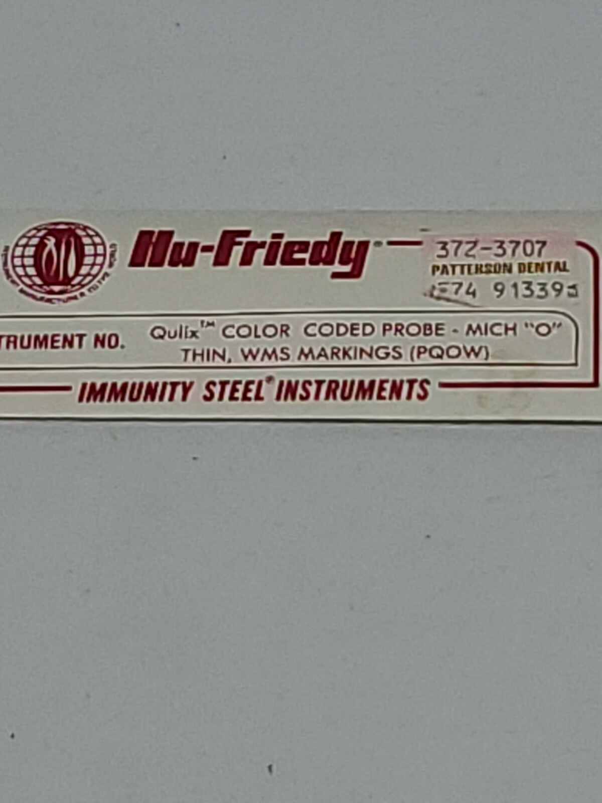 Hu-Friedy Qulix Color Coded Probe Mich «O» Thin WMS Marking PQOW Single End
