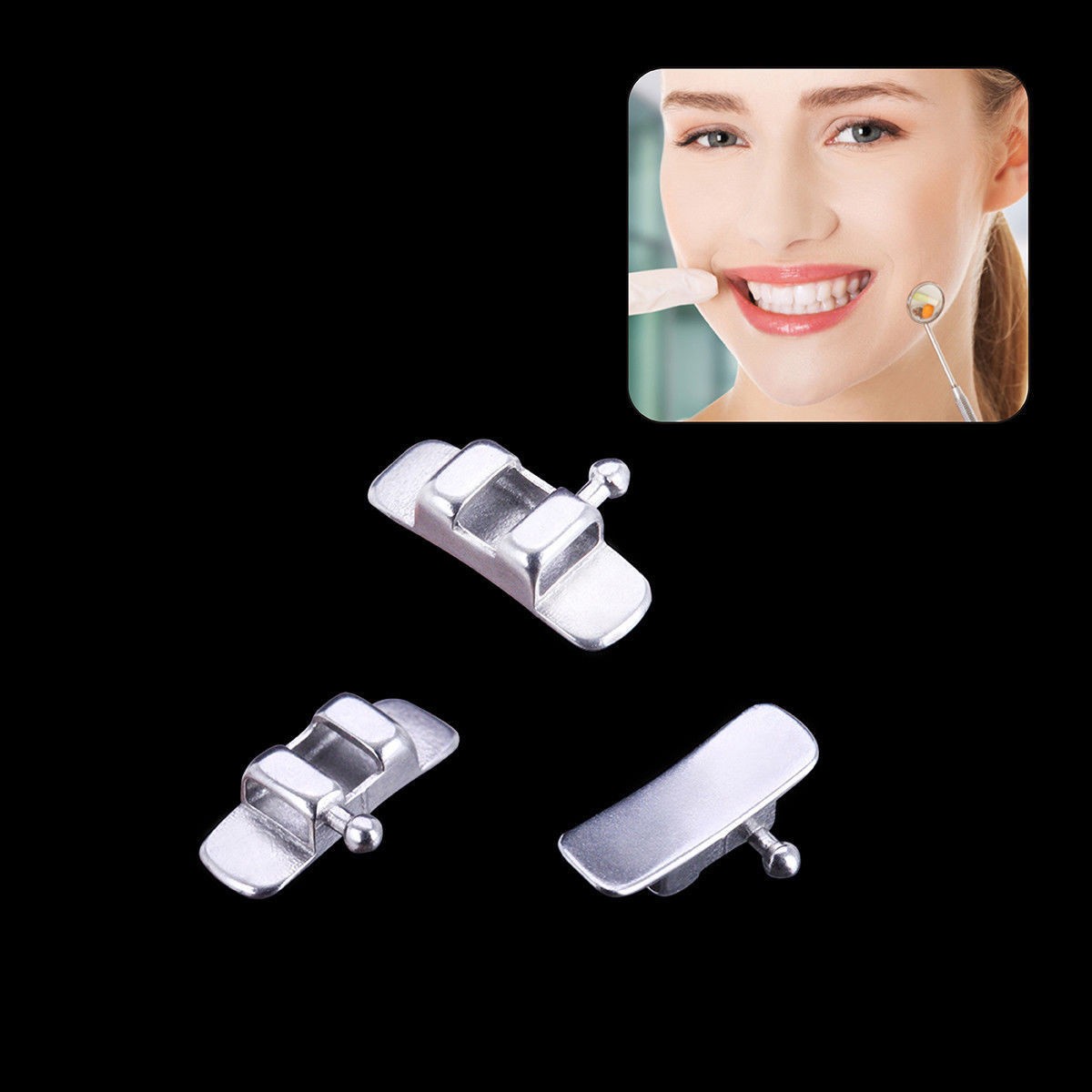 10 Pcs/Pack Dental Ortho Stainless Steel Lingual Sheath Left / Right/ No Hook