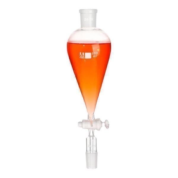 Pear-shaped Separating Funnel 60ml-1000ml Borosilicate Glass Double Joints