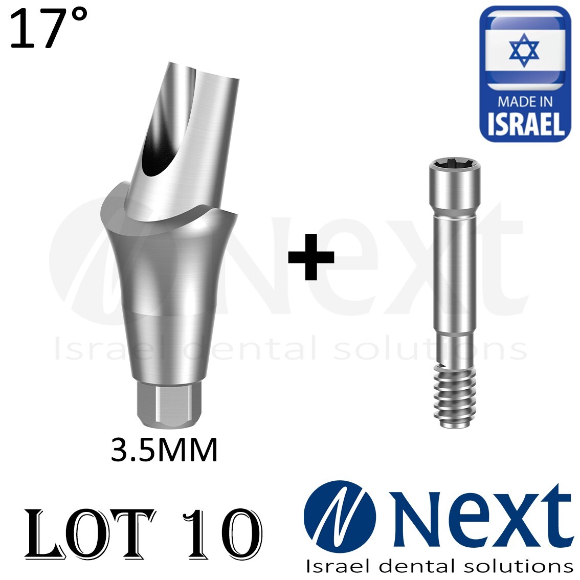 Lotx10 Angulated 17 deg Abutment 3.5mm Neo GM Dent Grand Morse Straumann Fit Hex