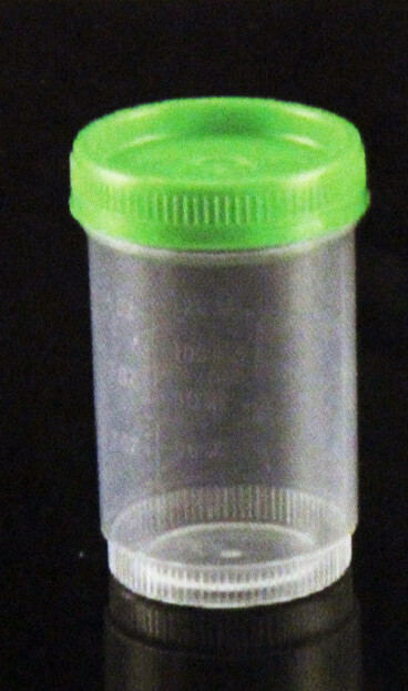 Specimen Container 120 mL No Label Non-Sterile Cap Color: White – Pack of 12