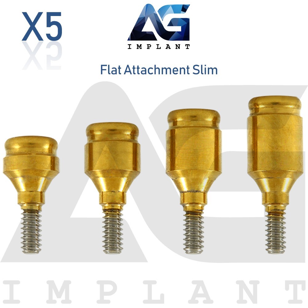 5 Slim Platform Straight Flat Attachment Titanium Int Hex 2.0mm