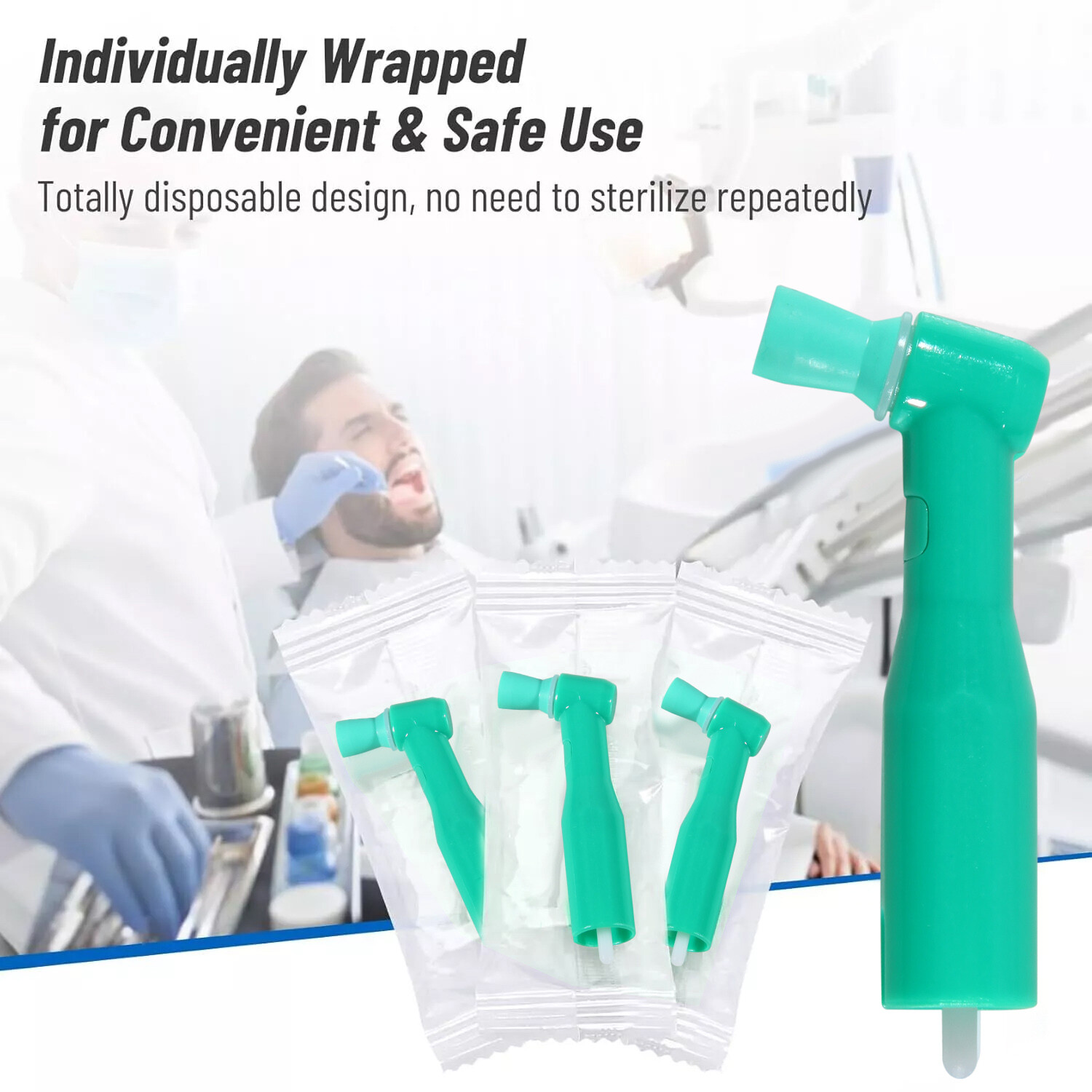 100/500 Prophy Angles 105° Soft Cups Top Quality Dental Disposable Angles sa