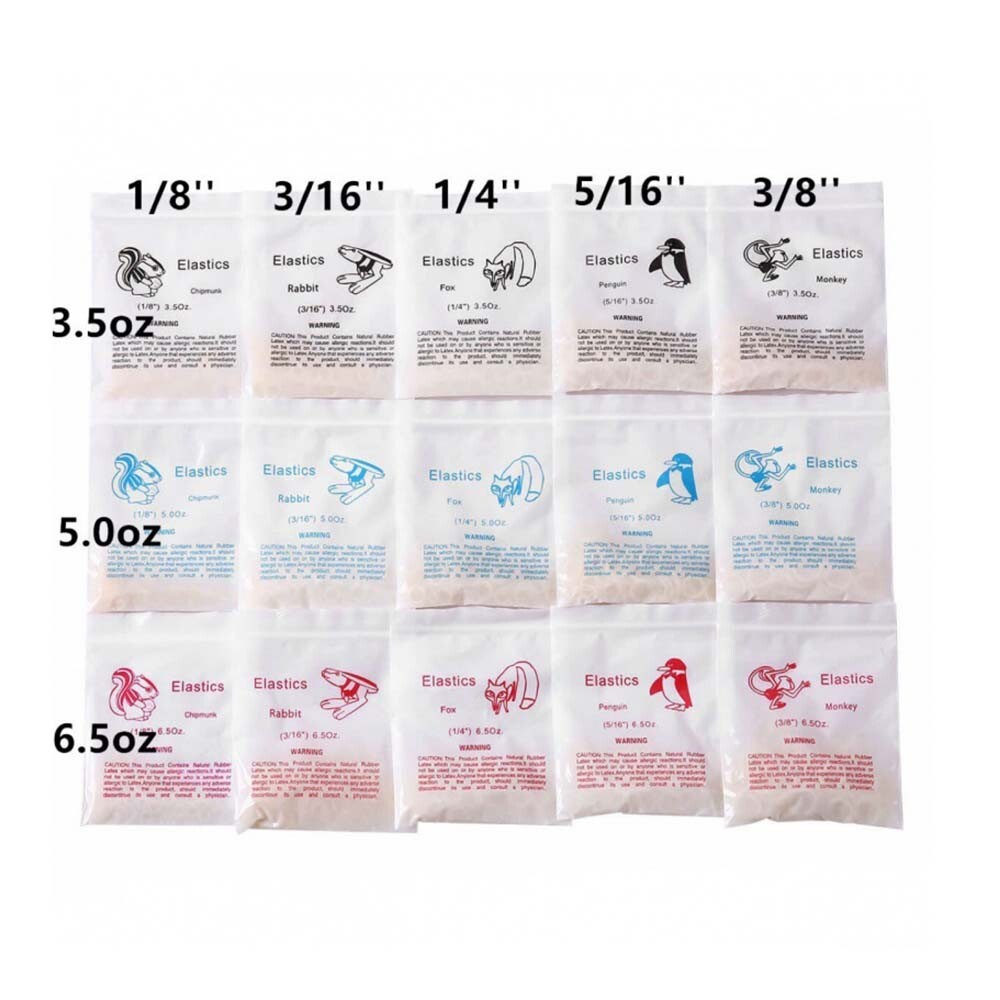 50Bag 100PCS Dental Orthodontic Elastic Rubber Bands Brace 3.5OZ Fox 1/4″