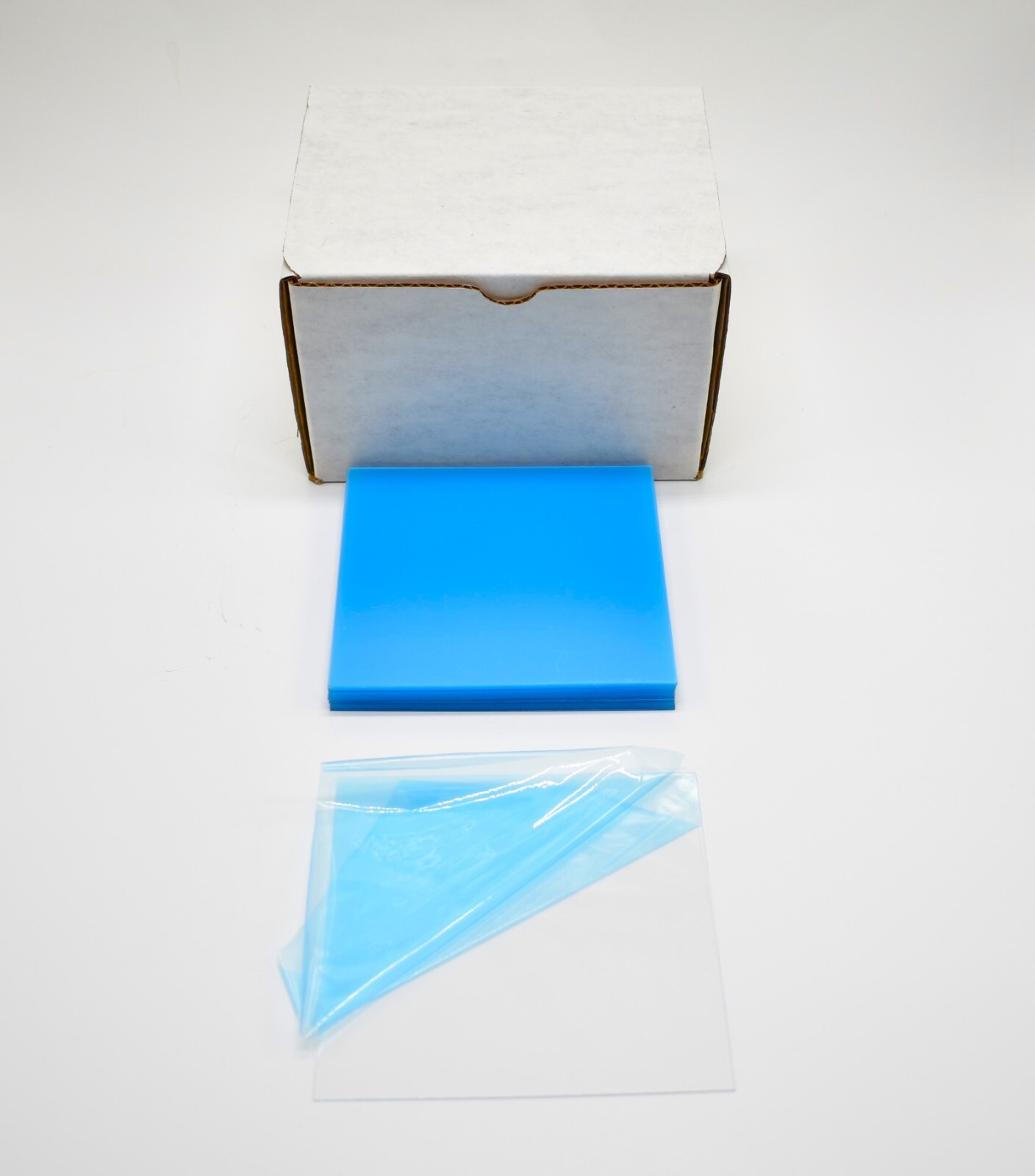2,400 Pieces – .020″ Clear SPLINT MATERIAL 5″ X 5″ Vacuum Forming Trays