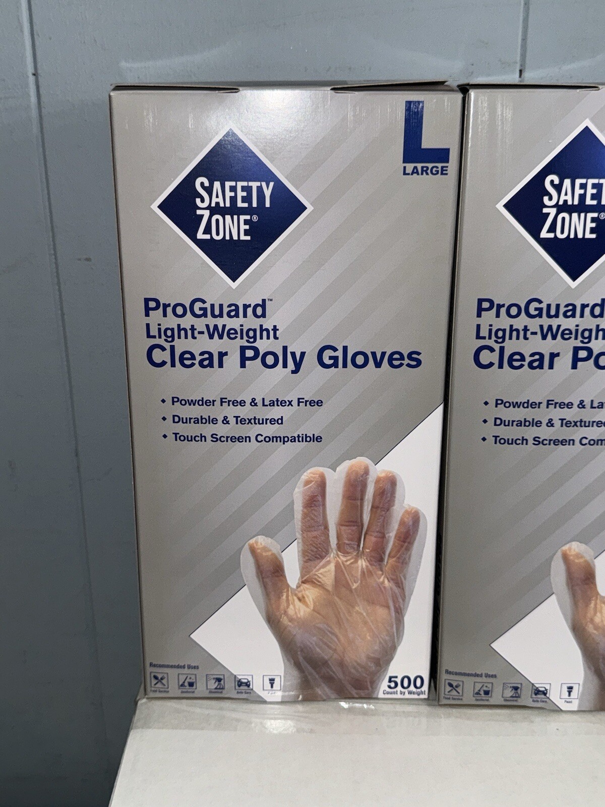 2000 Safety Zone Poly Gloves Size Large – 4 Boxes x 500