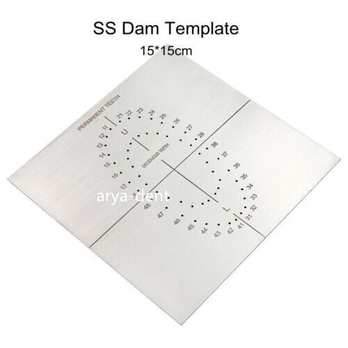 Dental Rubber Dam Starter Kit Dam Sheets/Template/Foldable Carbon Fiber SS Frame