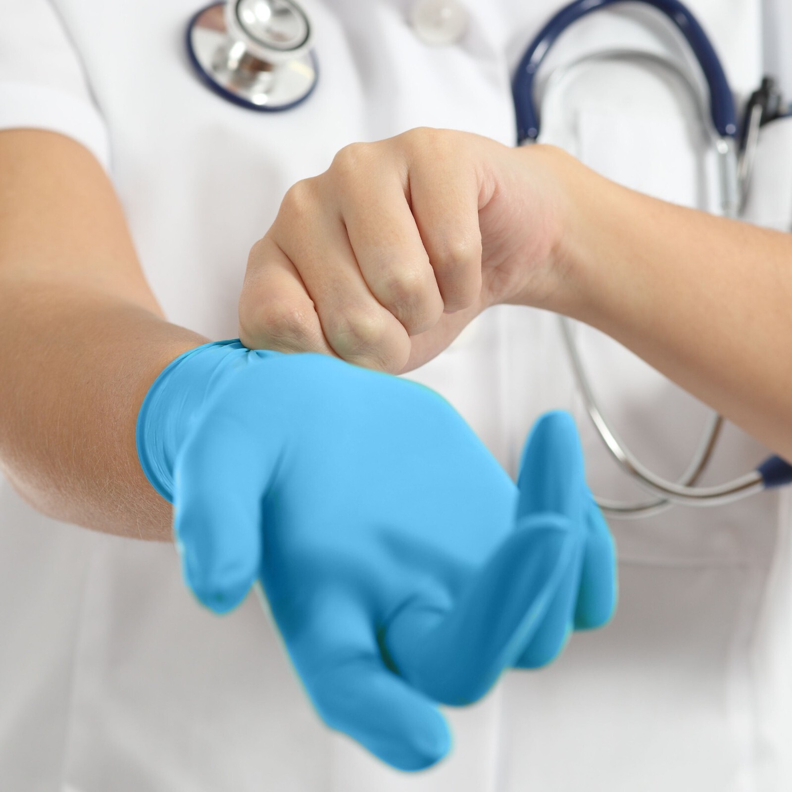 1000 Pcs Blue Nitrile Exam Gloves 3.5 Mil Powder and Latex FREE Medical Dental