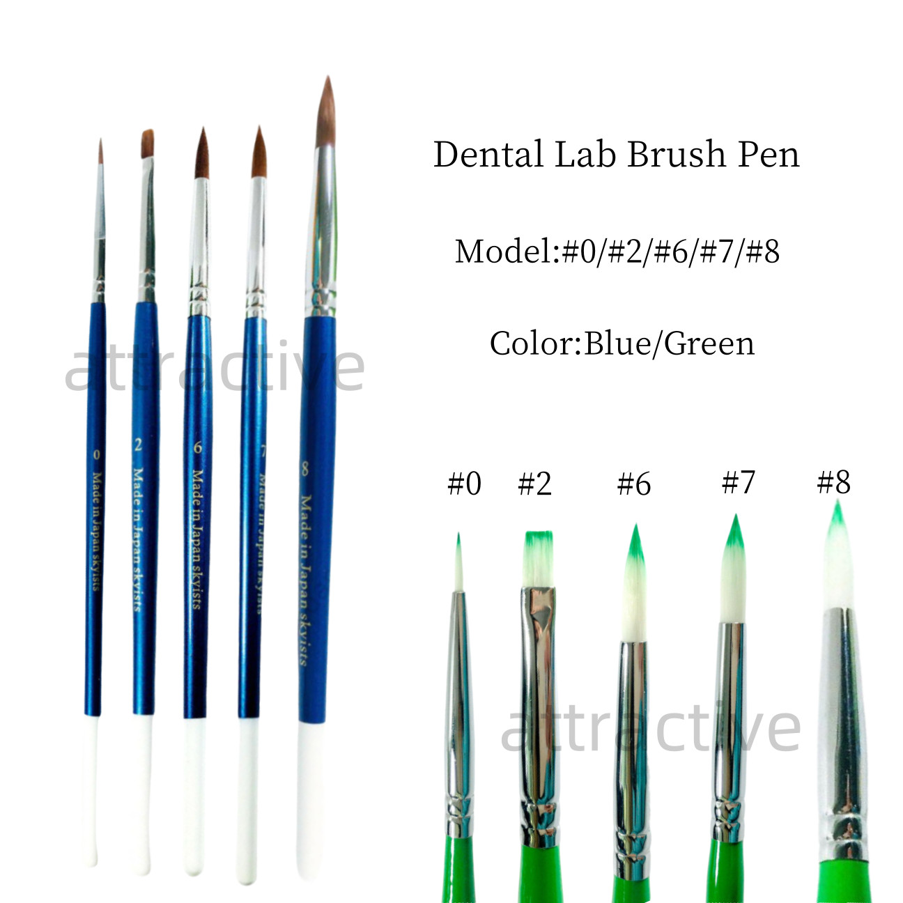 Dental Lab Brushes Porcelain Ceramic Brush Pen Dentins Buildups Enamel Powder