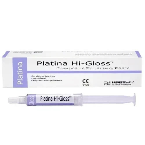 Dental PLATINA HI GLOSS Composite Polishing Paste for restorations & veneers 4gm