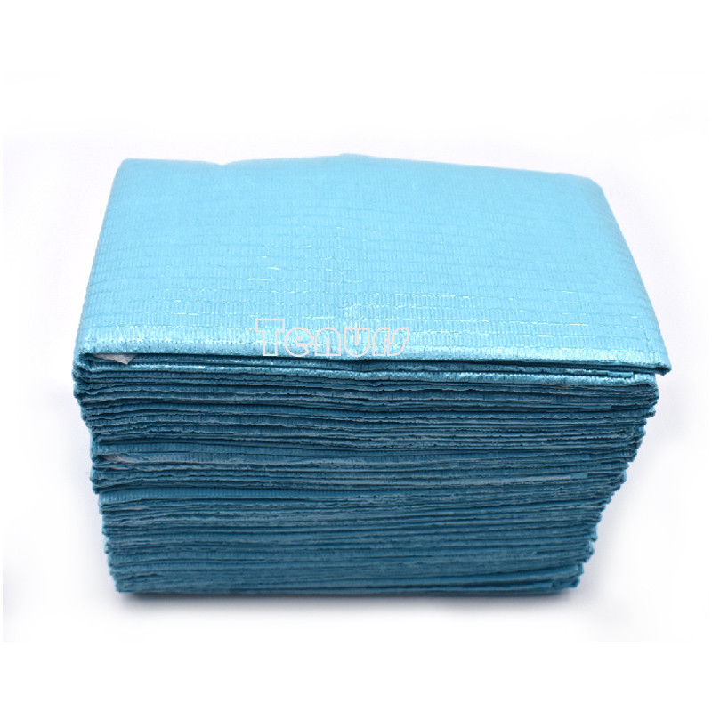 10pcsXDisposable dental Clean Paper Tablecloths bibs Pad Waterproof 35X45cm