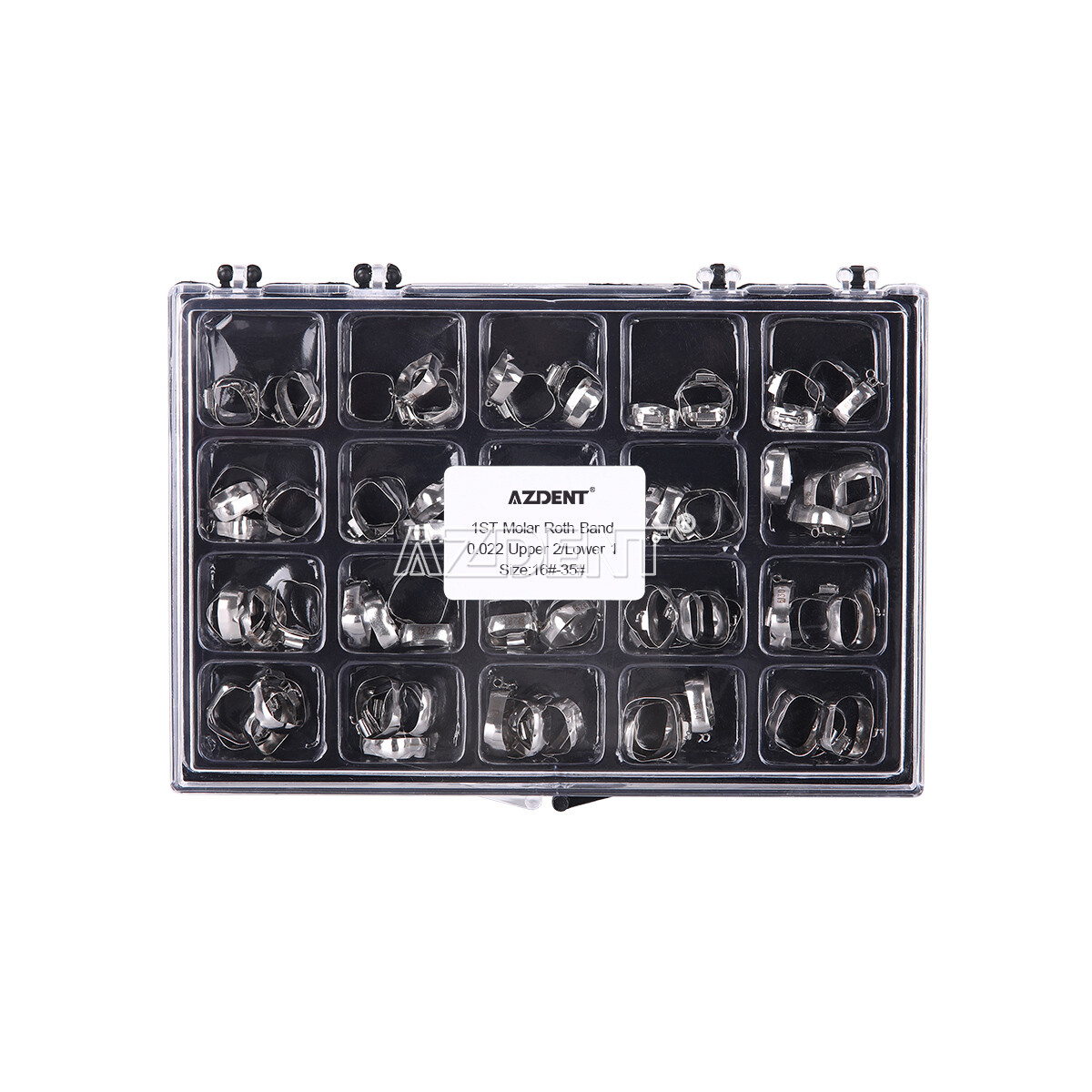80Pc AZDENT Dental Orthodontic Bands Buccal Tube First Molar Roth 022 16#-35#