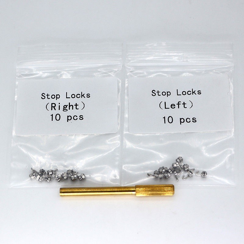 Dental Crimpable Hooks Stops Stainless Steel Hook Arch Wire Stop Lock Left/Right