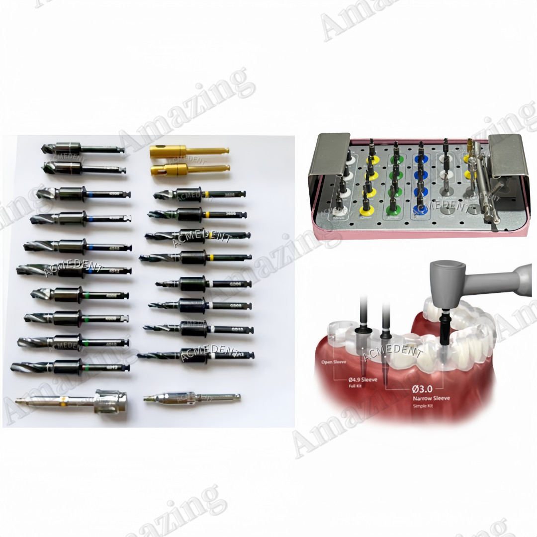 Implant Digital Guide Surgery Dental Kit Conical Drills Pilot Tissue Punch Drill