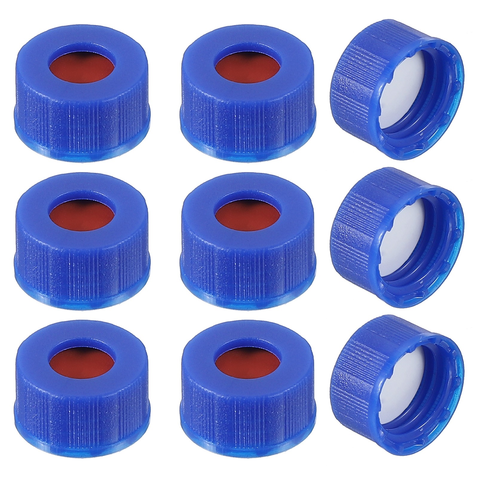 9mm Autosampler Vial Caps, 100 Pack 9-425 HPLC Vials Blue Cap with White Septa