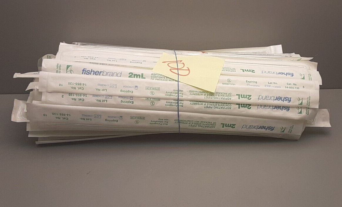 Fisherbrand Aspirating Pipets, 2mL, Lot of (100) 14-955-135