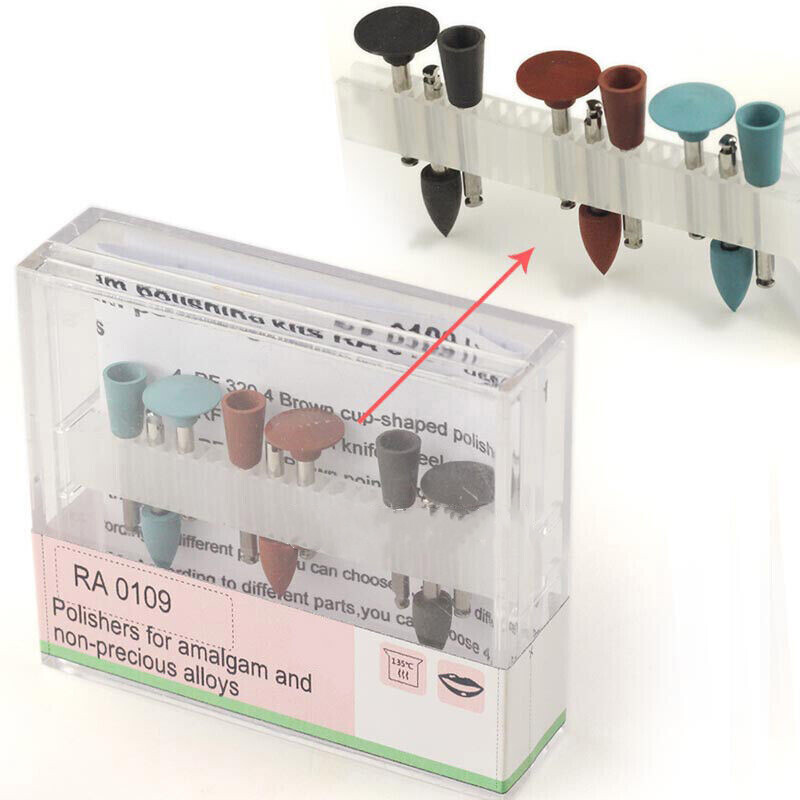 Dental Diamond Burs Cups Composite Polishing Burs Brush Kit RA HP FG Shank Type