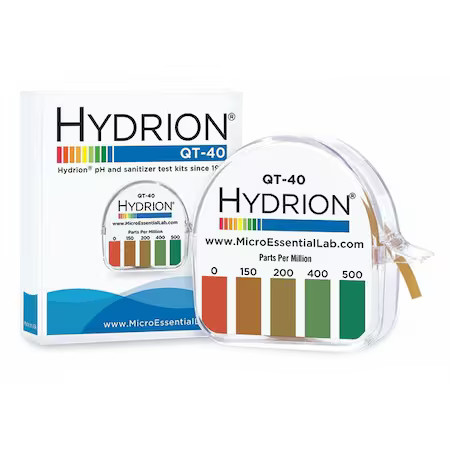 Hydrion Qt-40 Test Strips, Detects Ammonia, 5/32″ W, Pk10