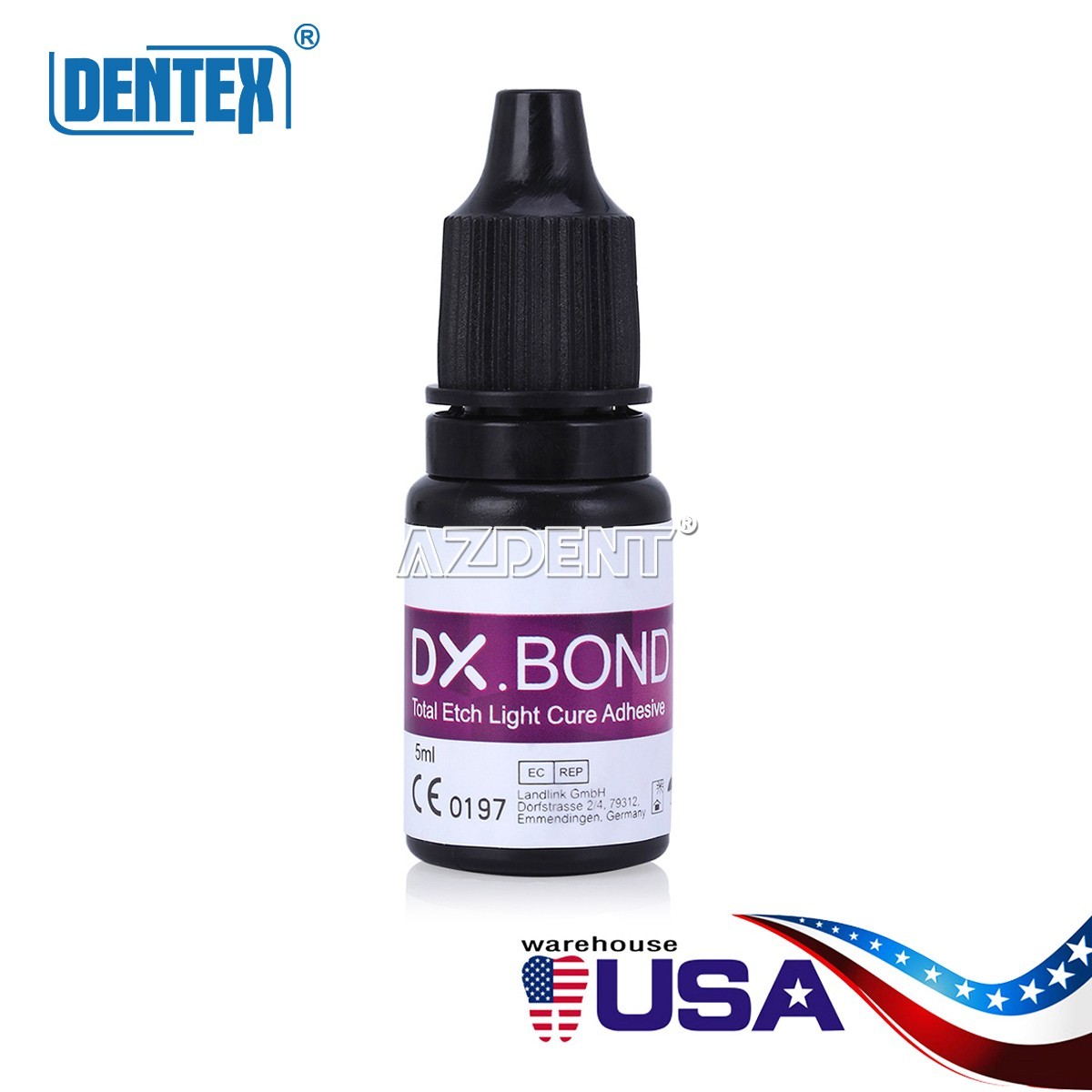 DENTEX Dental Light Cure Dentin Enamel Bonding Resin Adhesive One Step 5 ML/PCS