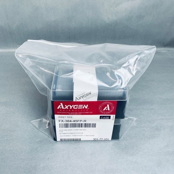 Axygen Pipette Tips 45 ul Fine Point 2 Racks with 384 Tips Each