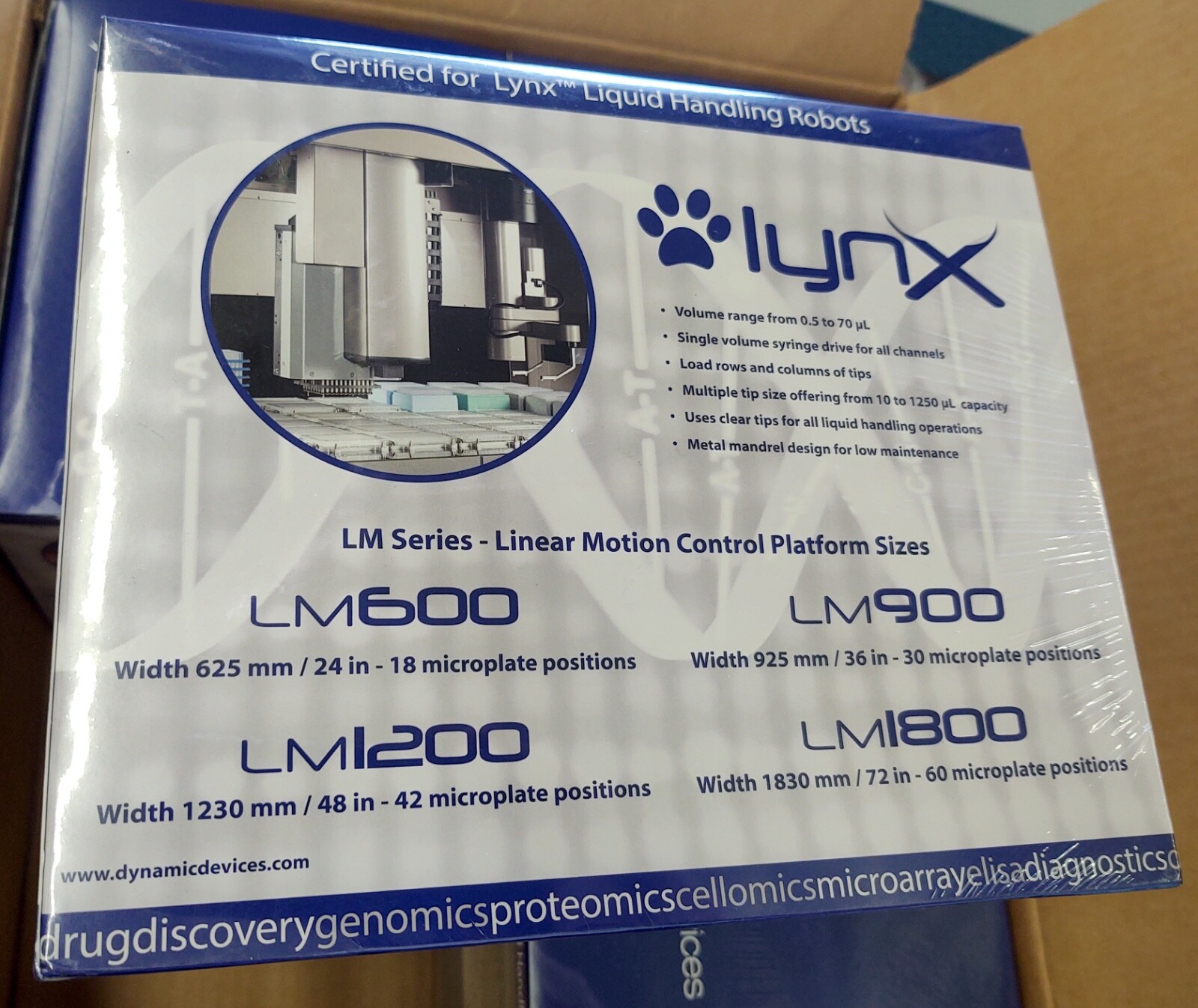 Dynamic Devices 125ul Filtered Robotic Tips Lynx Oasis LM600 LM900 (CASE/3840)