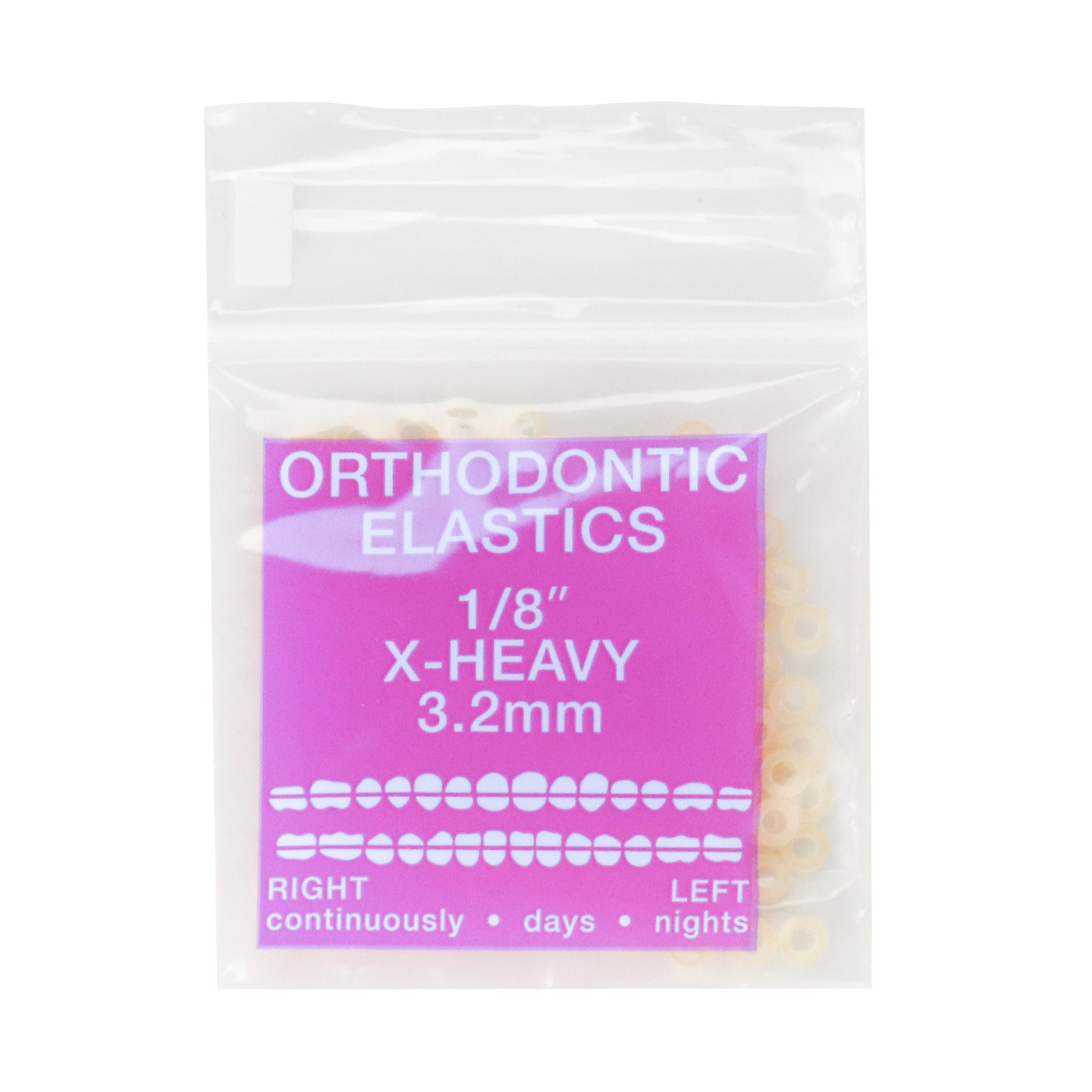 Dental Ortho Elastics Latex Braces Extraoral Orthodontic Rubber Bands 100pcs/bag