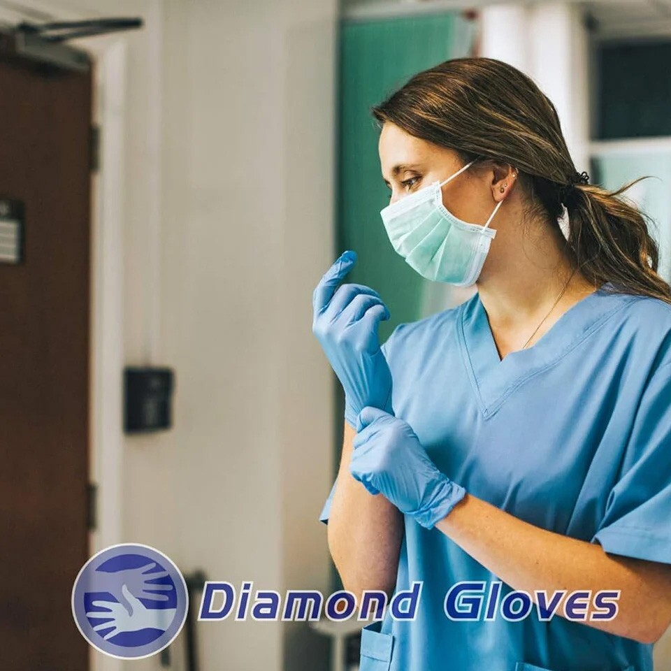 Premium Blue Nitrile Gloves Powder-Free 3.5-Mil 1000pcs S/M/L/XL New
