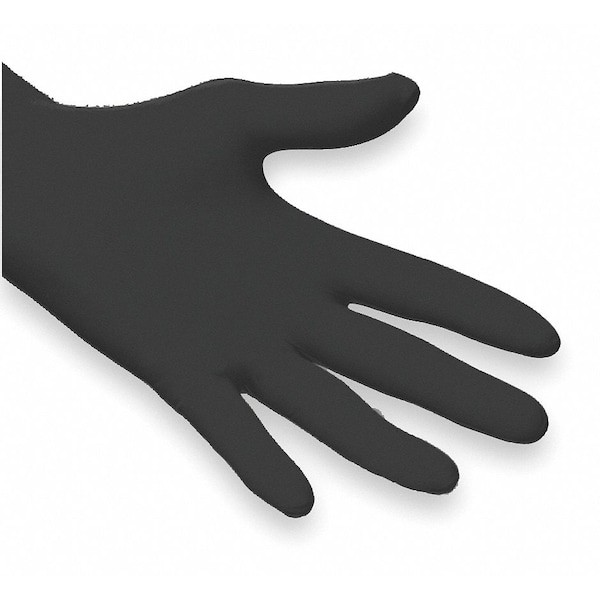 Ansell N644 Microflex Onyx Nitrile Exam Gloves, Textured Fingertips, 3.5 Mil,