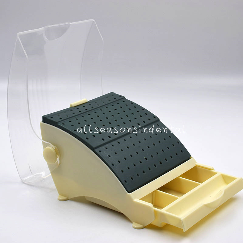 142 Holes Dental Burs Bur Block Holder Holds /Holder Station+Pull out Drawer