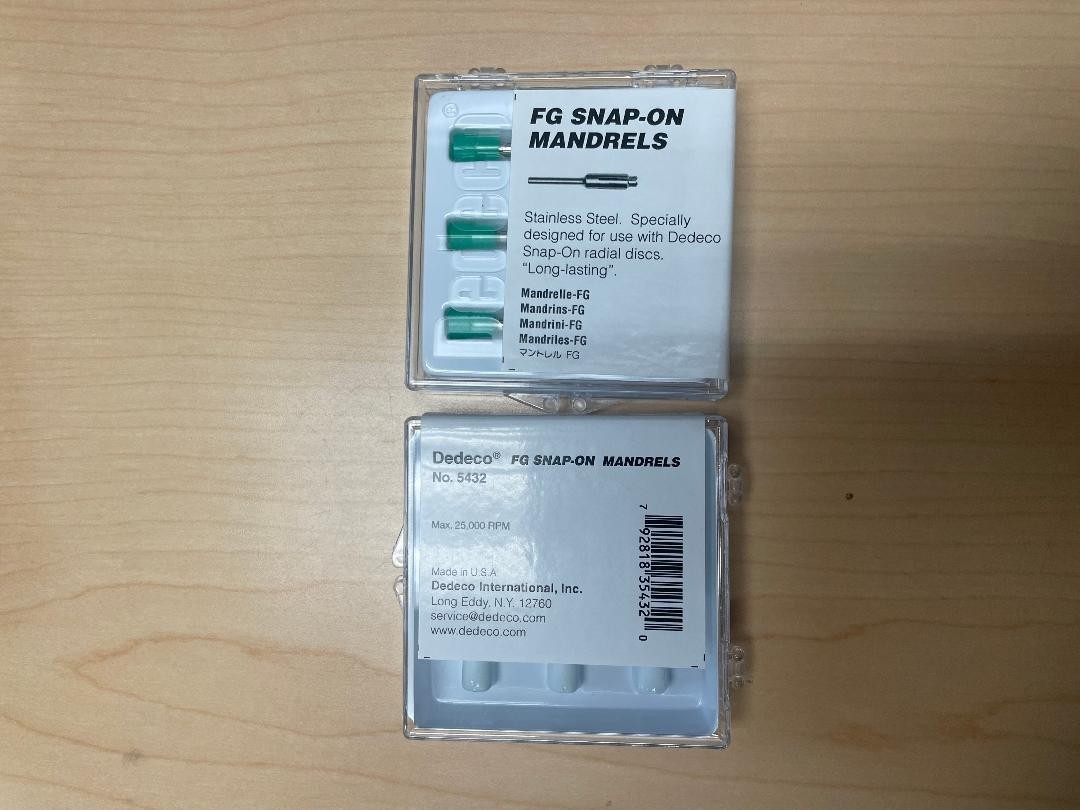 Dedeco fg snap-on mandrels