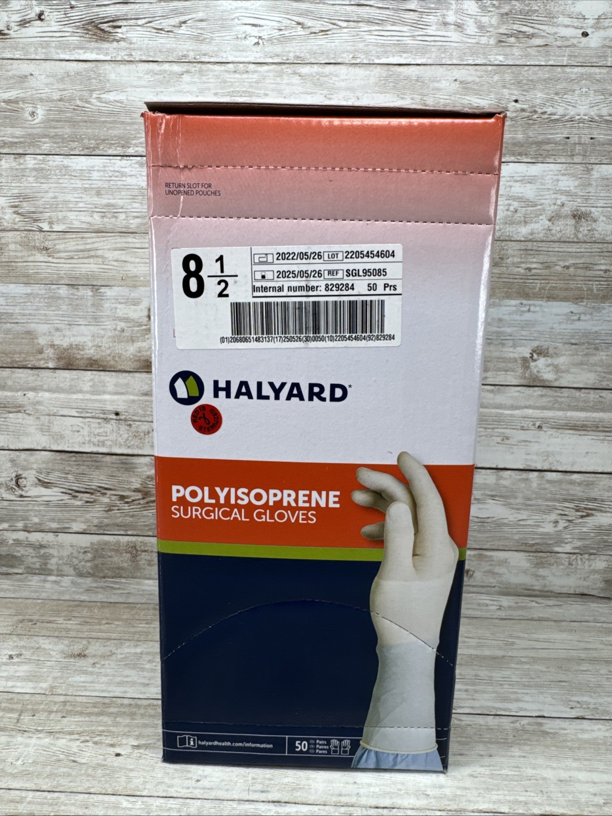 HALYARD Polyisoprene Surgical Gloves *50 pair Box* Size 8.5 *See Date*